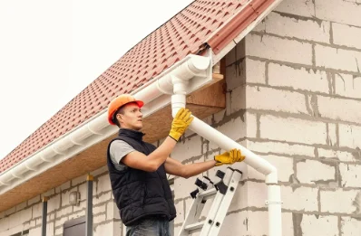 Pose et remplacement de gouttières à Stuckange
